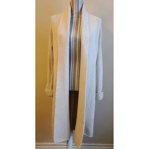 GAP Open Front Knit Cardigan‎ Thick Sweater Bone Color Womens Size S NWT